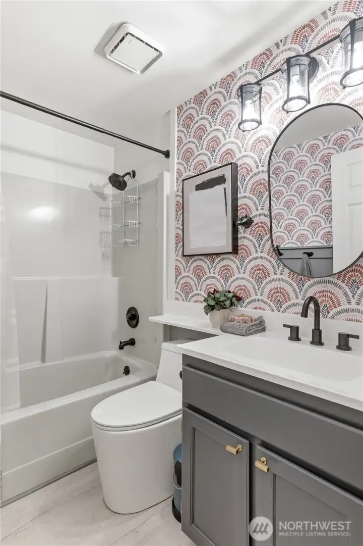 Updated Lower Level Bath