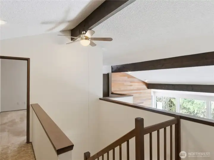 High ceilings and natural light are abundant for the interior of this home.