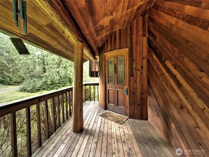 Beautiful cedar siding...