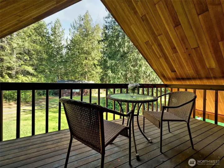 Upstairs deck off of the rec room.