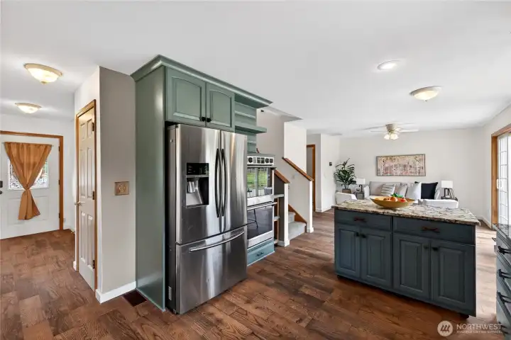 Custom updated kitchen with eating space