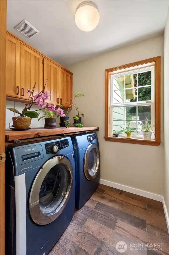 Washer and dryer stay with home
