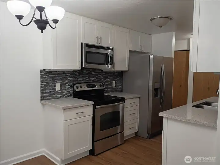 Kitchen with all Stainless appliances