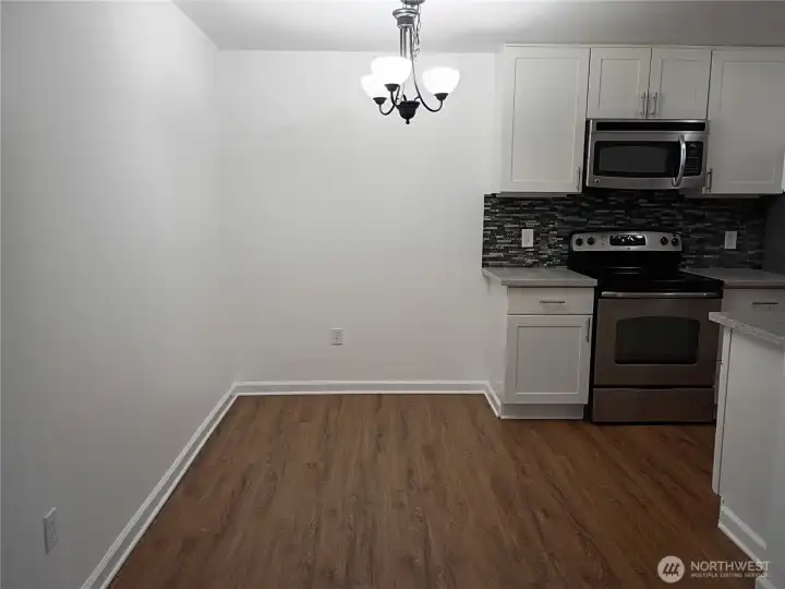 Dining Area with new LVP flooring