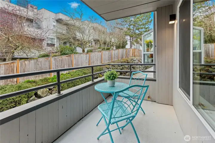 Another relaxing balcony is just off the kitchen. Note: this is plumbed for gas. Bring your grill and invite your friends for a BBQ! Another relaxing balcony is just off the kitchen. Note: this is plumbed for gas. Bring your grill and invite your friends for a BBQ!