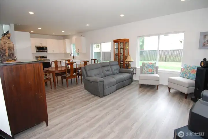 Entertainment room off dining area