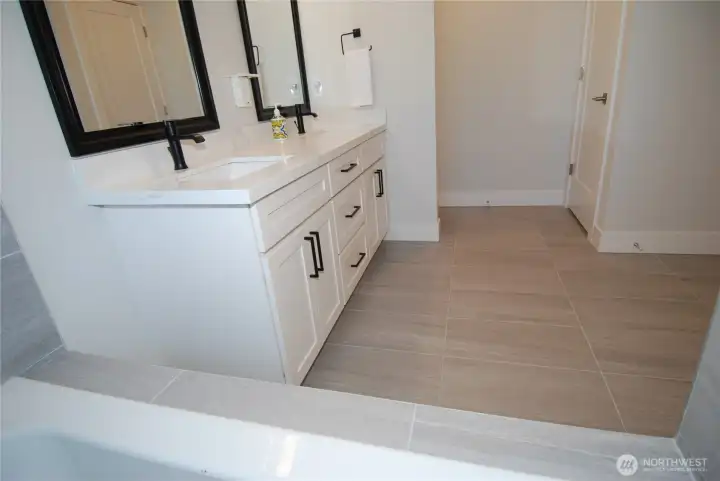 Dual vanity with storage room #4