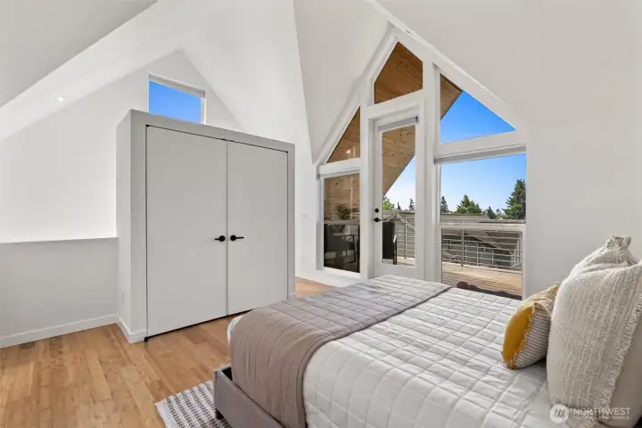 Main bedroom with private deck Main bedroom with private deck