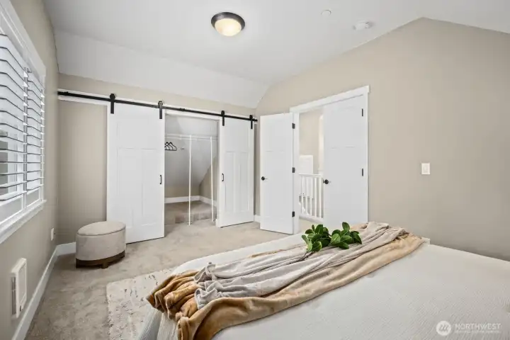 Second bedroom with large walk in closet and so much natural light.