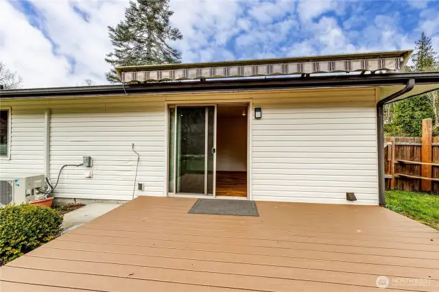 Southfacing Deck off Dining Room