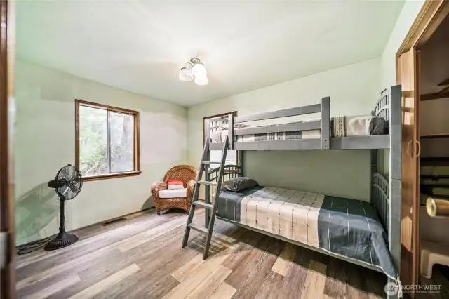 The second bedroom is ideal for guests.