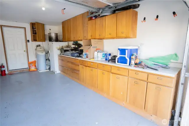 2 car attached garage with tons of storage