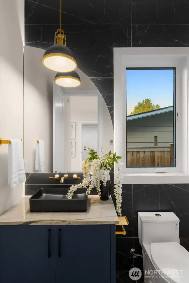 Designer powder room