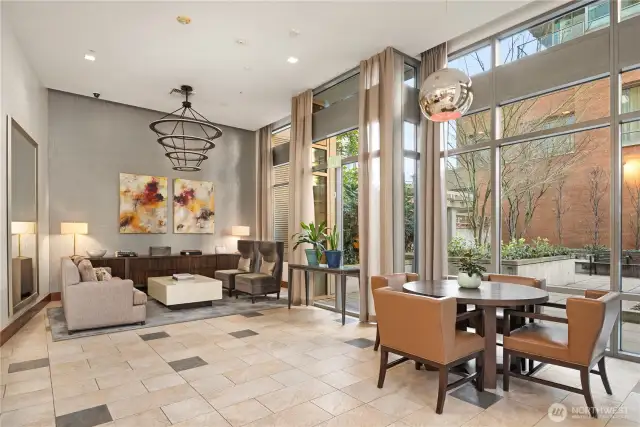 Concierge service from the lobby is just one of the countless amenities.