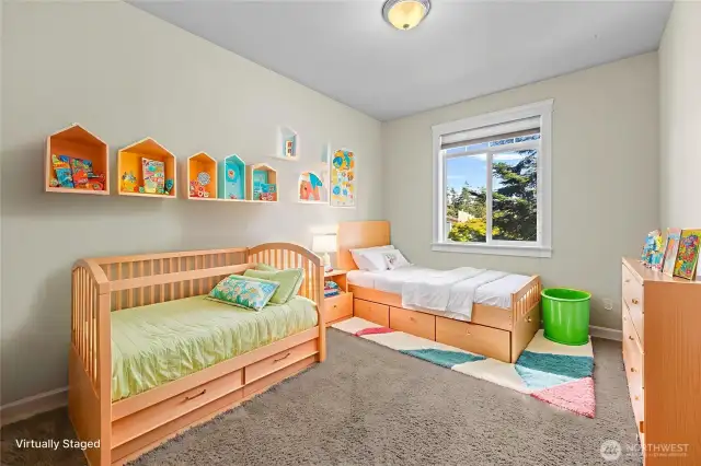 Virtually staged bedroom 1