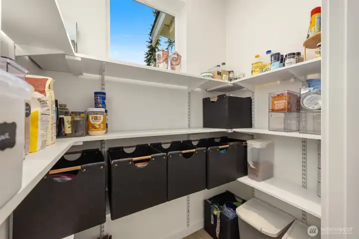 Walk in pantry with a window!  So many cool amenities.