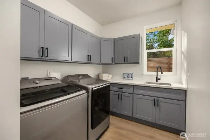 Spacious laundry on the first floor