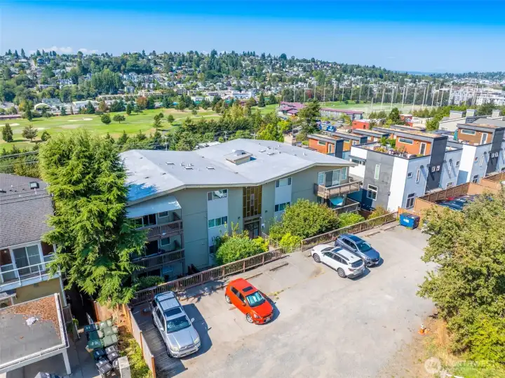 Back Parking Lot with 4 Visitor Parking Spots