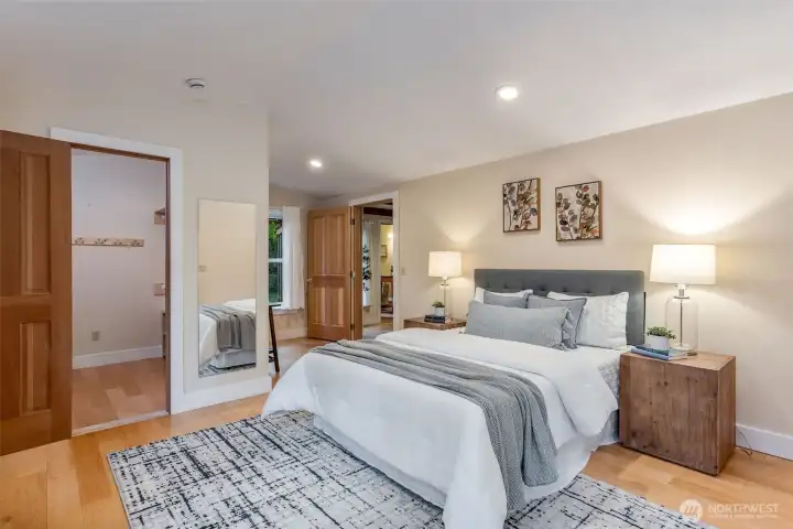 Master bedroom with walk-in closet.