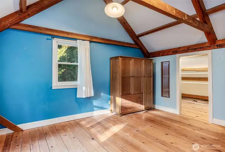 Upstairs bedroom with walk-in closet.