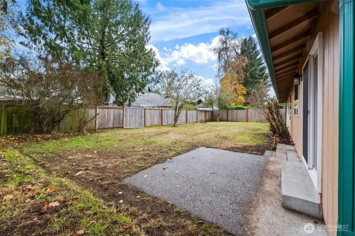 Great backyard, lots of privacy
