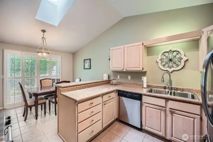 View of backyard from kitchen