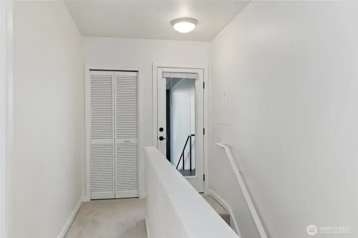 Upper level exterior entrance/exit to common area.