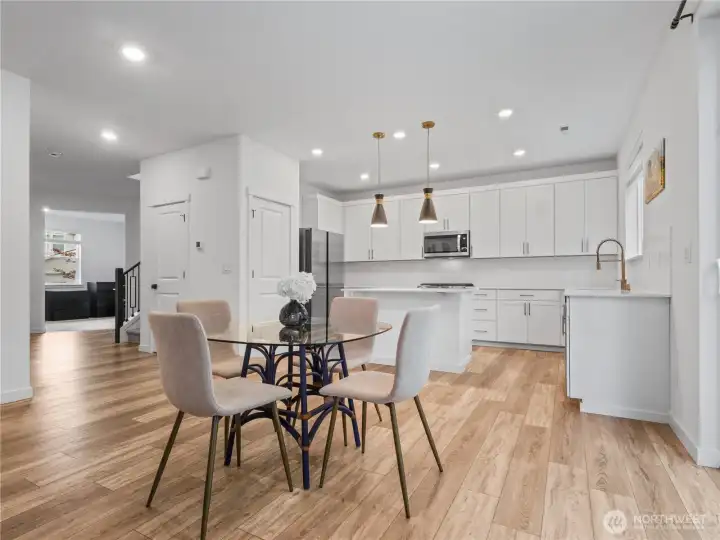 Plenty of kitchen cabinets.