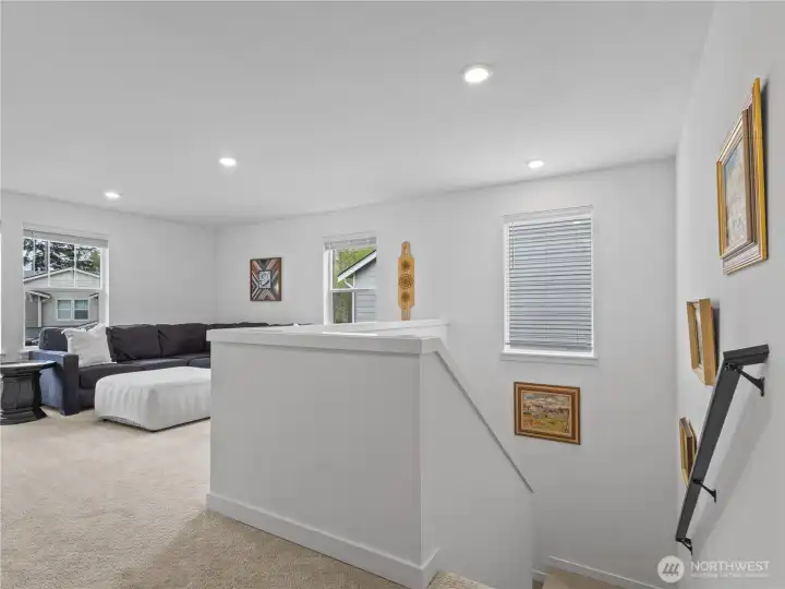 Just up the stairs you will find a great loft space.