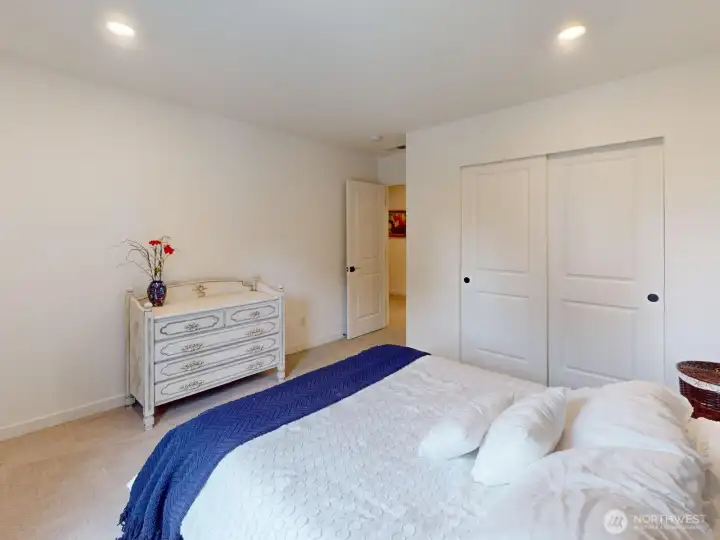 Bedroom 2 looking toward the door.