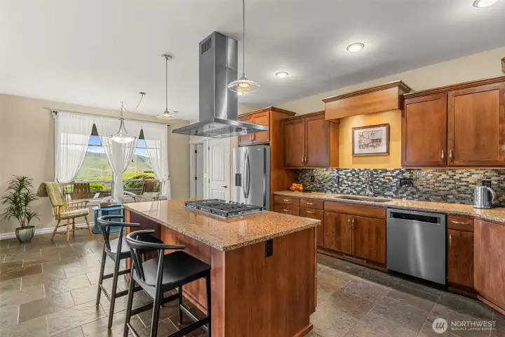 Primary bedroom - wake to a peaceful view. note the hardwood floors through much of the living space