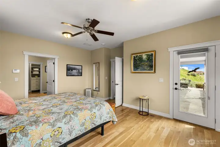 Your private sanctuary - lovely walk in closet with built ins ahead.