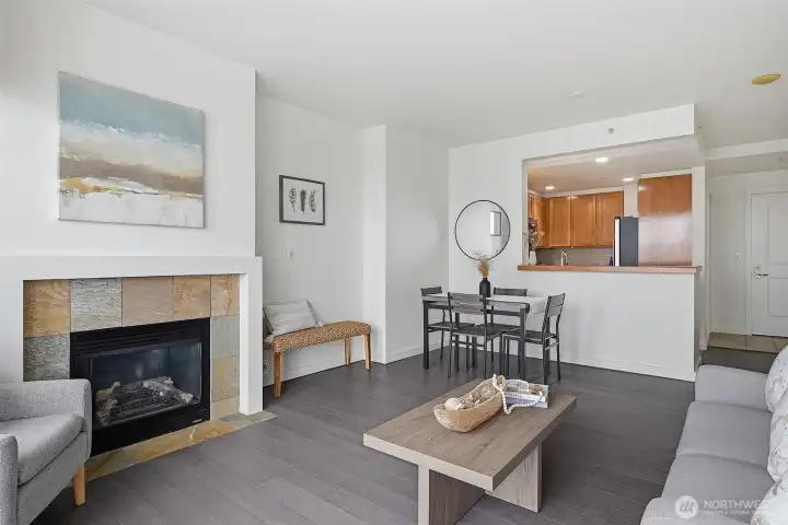 The Gas Fireplace is a welcome treat in the winter