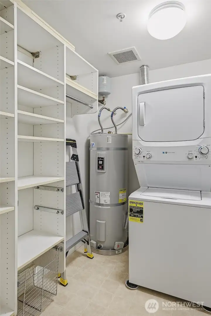 Laundry in-unit with ample storage