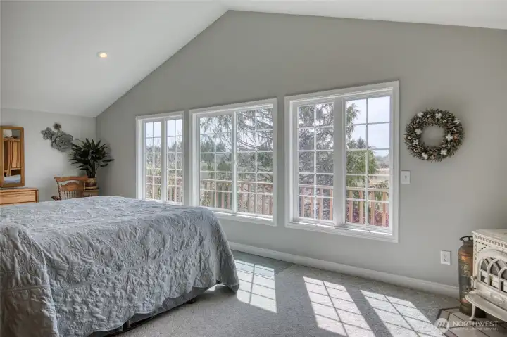 Primary bedroom on upper floor