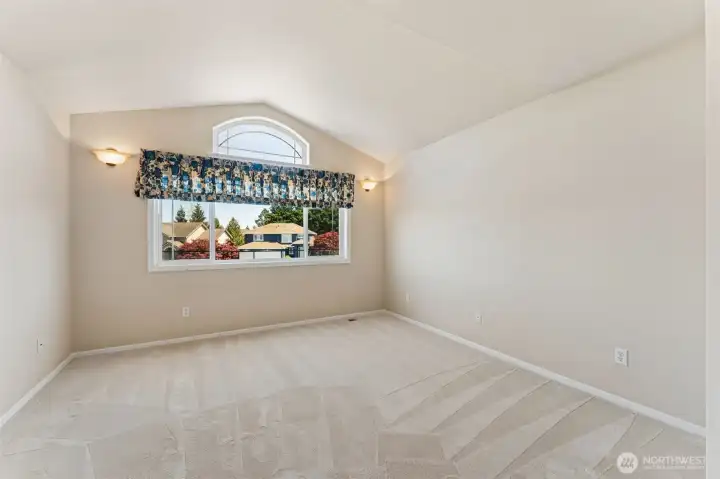 Bedroom 2 with vaulted ceiling