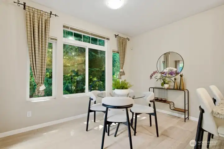 Eating space opens to nice secluded patio, this could be used as family room as well! Eating space opens to nice secluded patio, this could be used as family room as well!