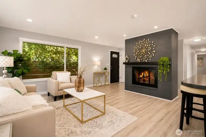 Living Room with Fireplace – Cozy living space with a stylish fireplace feature wall Living Room with Fireplace – Cozy living space with a stylish fireplace feature wall