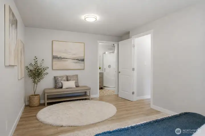 Primary Bedroom Sitting Area – Cozy sitting area in the primary bedroom, perfect for reading, relaxing Primary Bedroom Sitting Area – Cozy sitting area in the primary bedroom, perfect for reading, relaxing