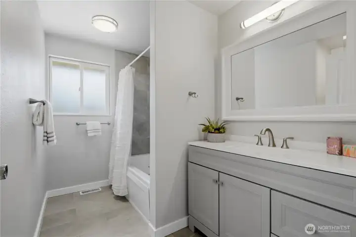 Second Full Bathroom – Full bathroom with clean finishes and easy access for guests or household use Second Full Bathroom – Full bathroom with clean finishes and easy access for guests or household use