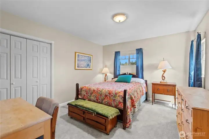 Upstairs 1 of 2 Bedrooms w/Large Lighted Closet.