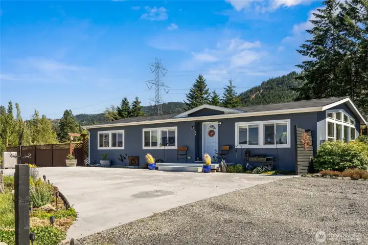 Front of home view with parking pad