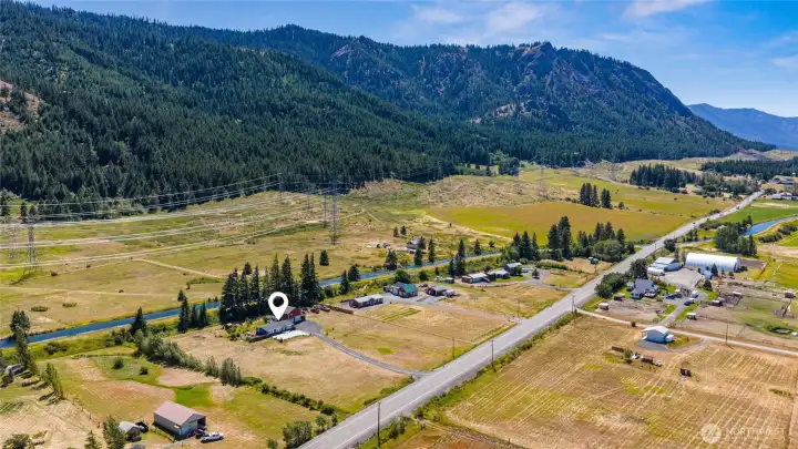 Aerial view of property
