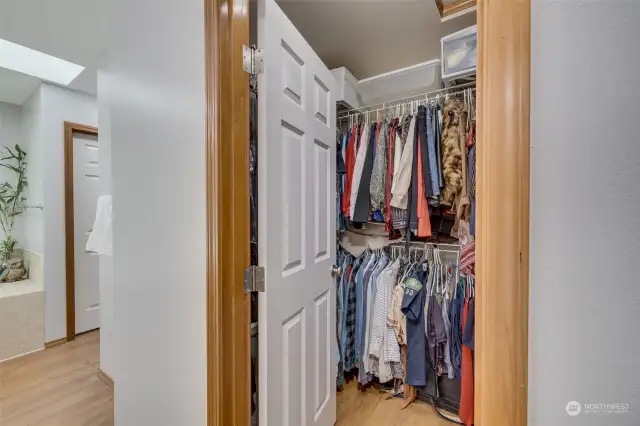 Walk-in Closet, with another closet opposite of this one!