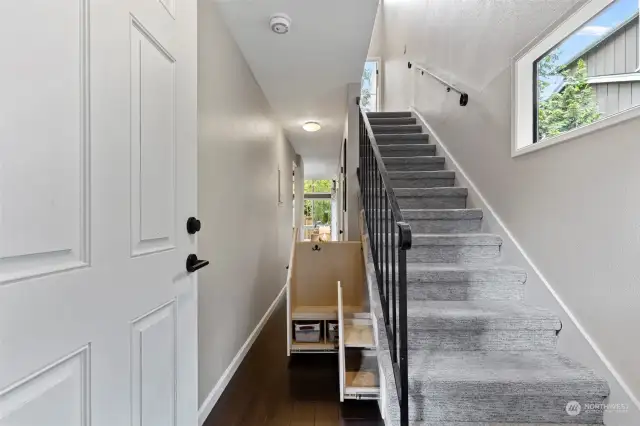 Smart storage under stairs