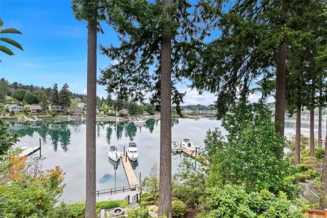 Deepwater moorage on Honeymoon Bay! On a clear day you can see the Olympics