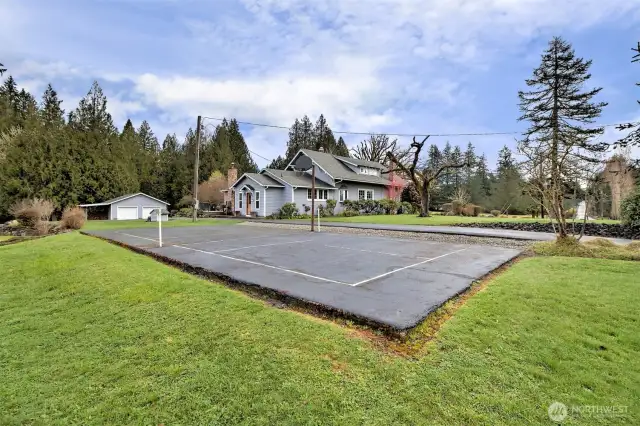 What???!!!  A PICKLEBALL COURT!  Seller will leave the net and paddles, etc. so you can get started playing right away!