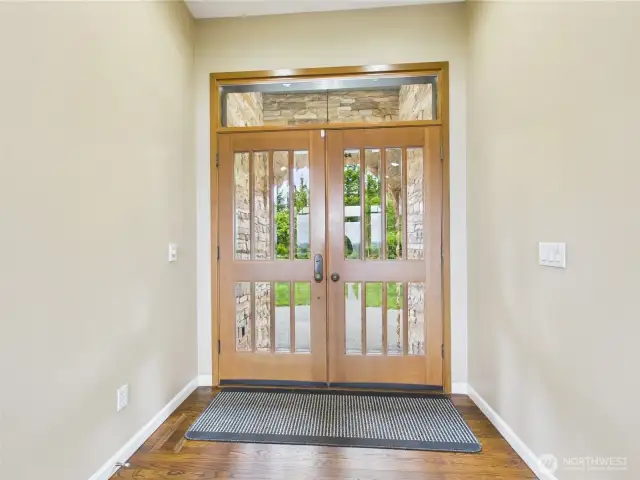 GORGEOUS GLASS & WOOD FRONT DOOR!