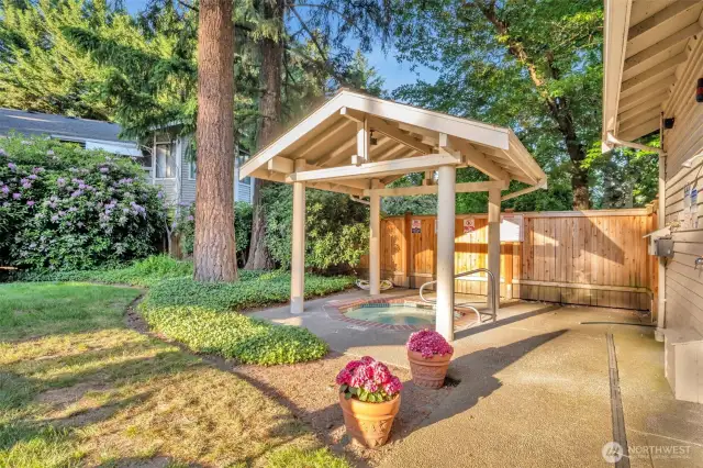 Hot tub.Exclusive community hot tub for residents to relax and unwind