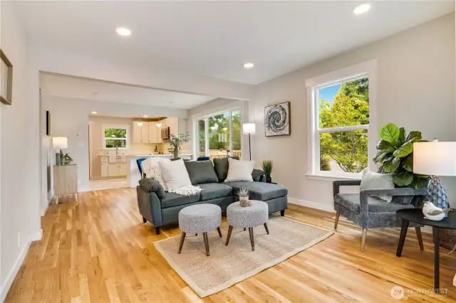 From the gleaming hardwoods, to the updated trim, every detail feels fresh—and the open floor plan makes it all feel even bigger.